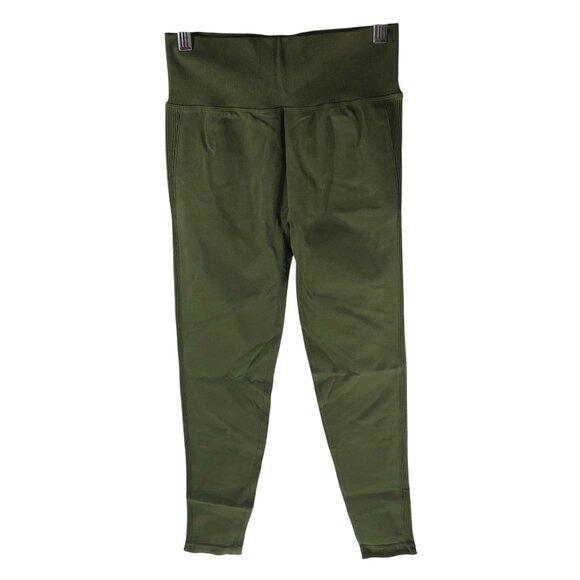 Halara Seamless Flow High Waisted Booty Scrunch Leggings Green L Full Length - Picture 4 of 7